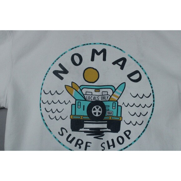 Blue 84 Nomad Surf Shop Sweater XS White Large Logo Back Sweater Surfing Beach - Picture 13 of 16